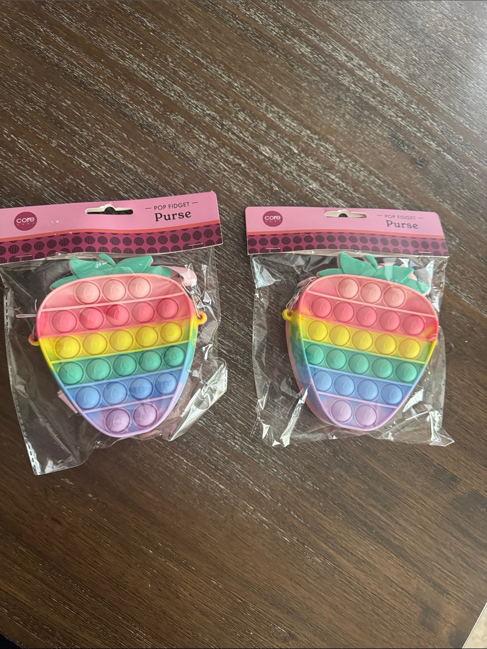 Pop Fidget Purse for Kids set of 2 - Pink Multicolor